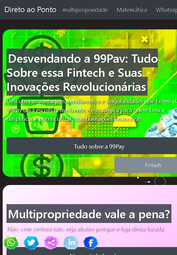 Blog diretoaopontomaisalto