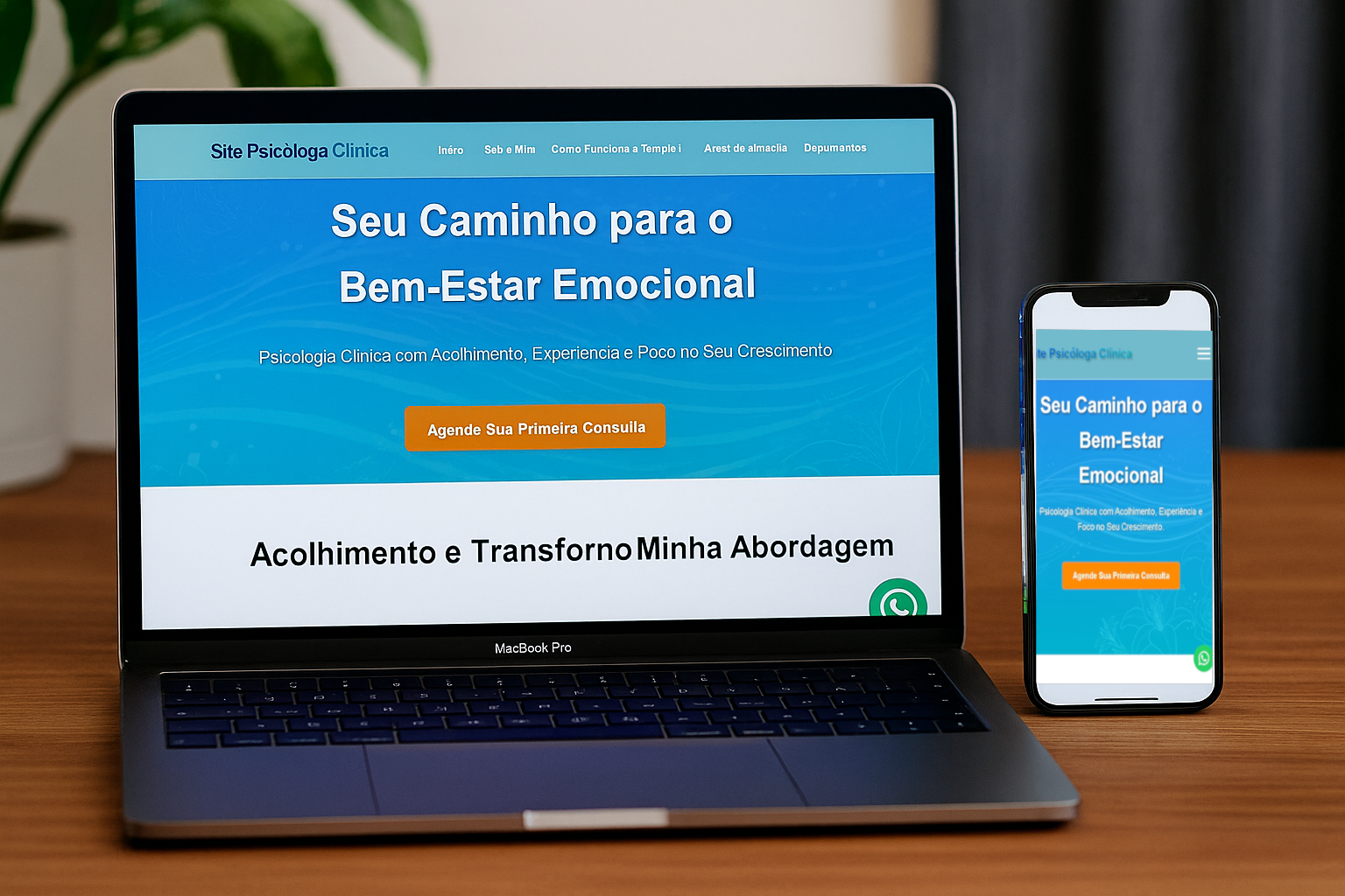 Modelo de site para Psicologia - Terapia Individual e Familiar