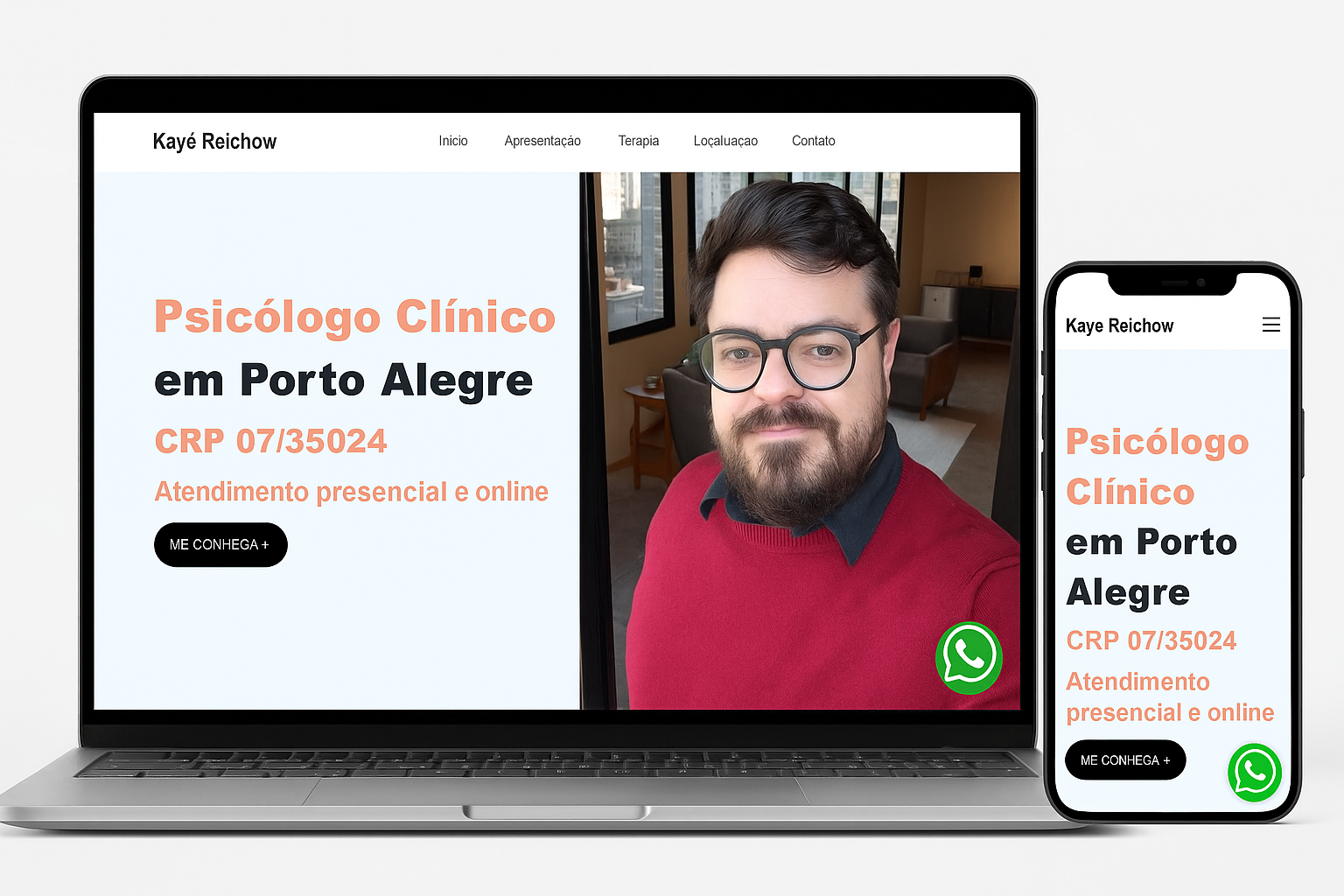 Site publicado de Psicóloga